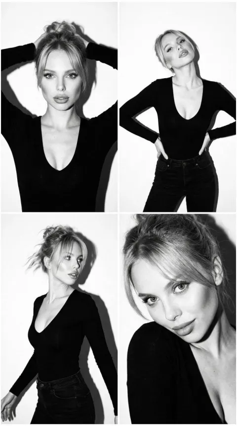 90s Film Noir Portrait Grid