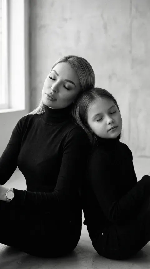 Mother Daughter Light Portrait