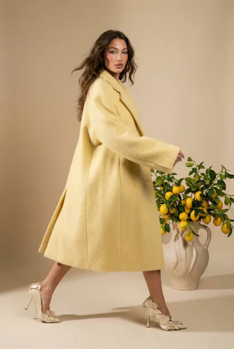 Lemon Wool Coat Runway