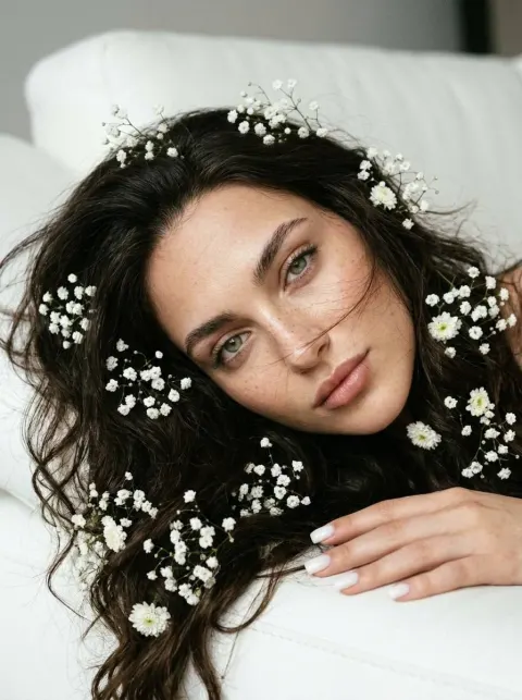 Floral Beauty Cinematic Portrait