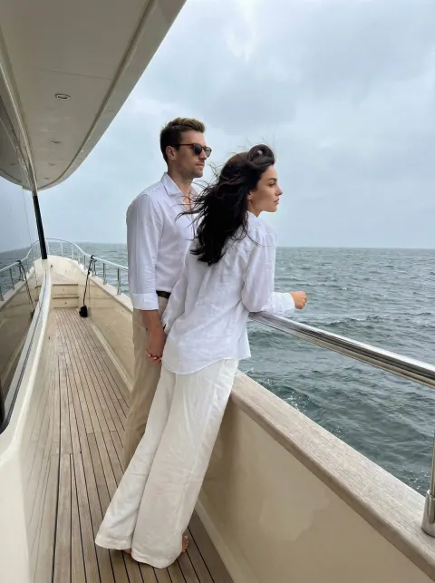 Yacht Deck Romantic Encounter