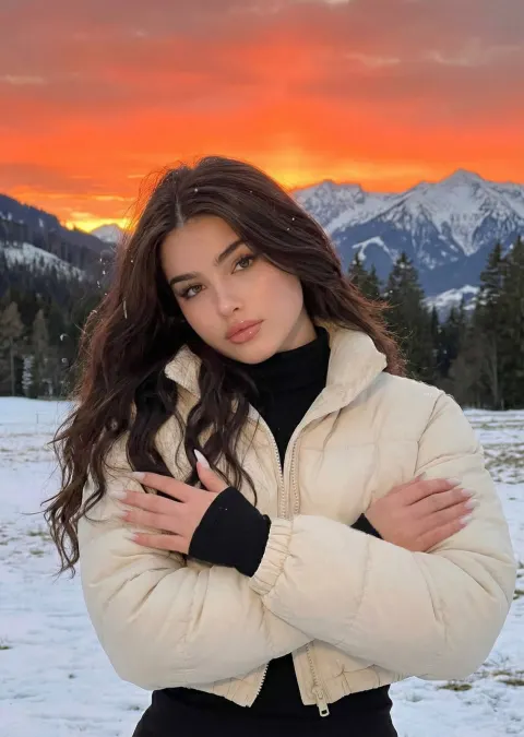 Sunset Mountain Fashion Portrait