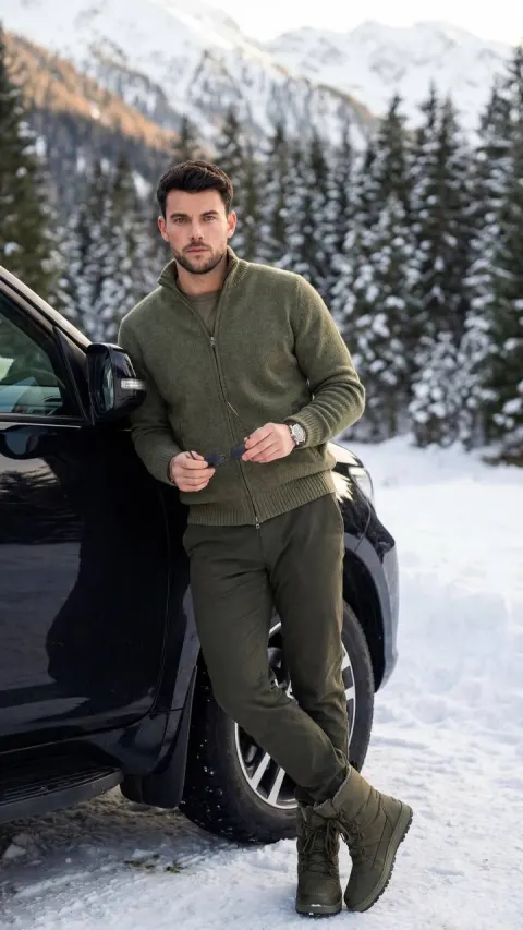 Men Winter Fashion Lifestyle Shoot
