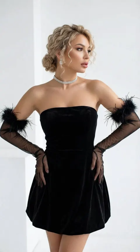 Black Swan Velvet Portrait