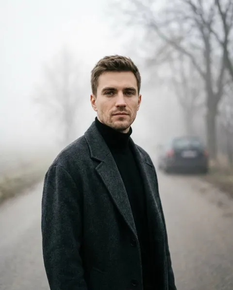 Cinematic Fog Portrait on Road