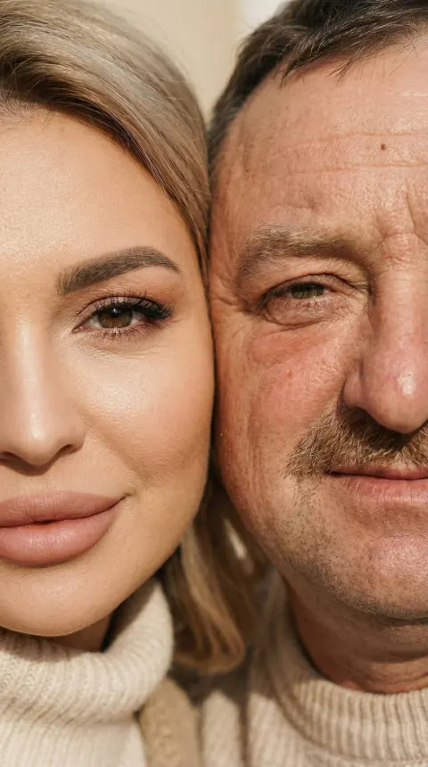 Father Daughter Tender Macro Portrait
