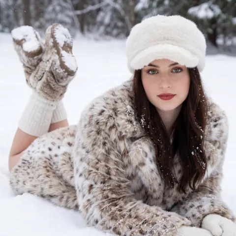 Glamorous Winter Fur Beauty