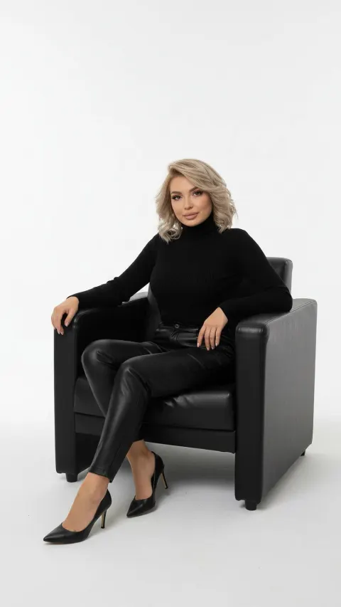 Elegant Noir Studio Portrait