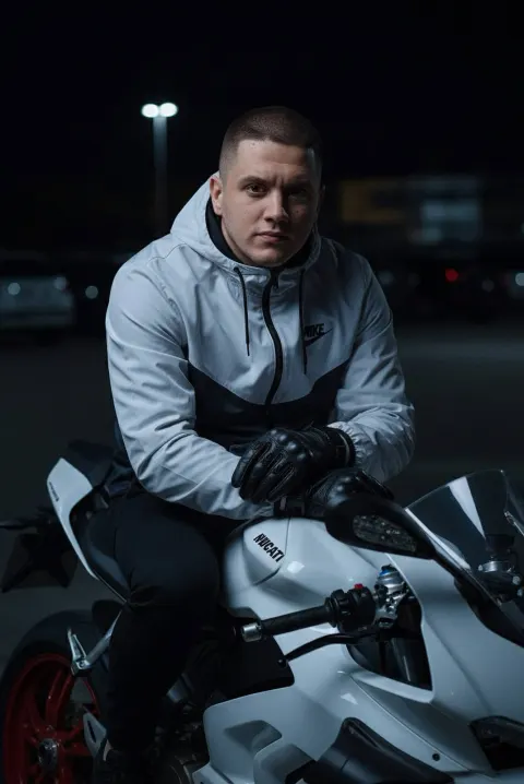 Night Rider Cinematic Portrait