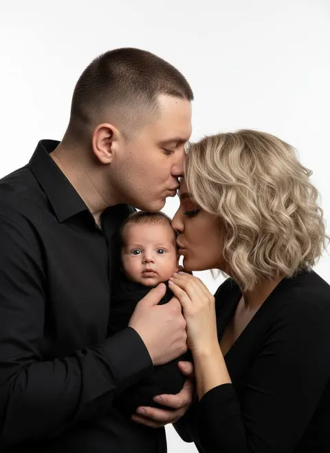 Tender Family Portrait Moment