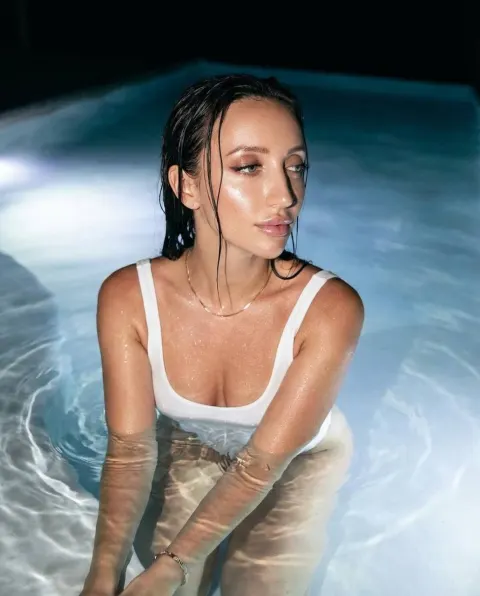 Glossy Night Pool Portrait