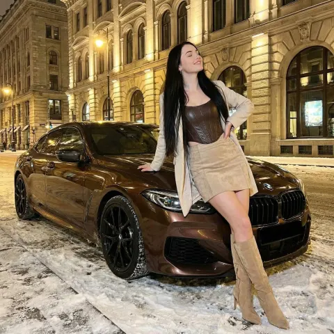 Snowy Night BMW Fashion Shoot