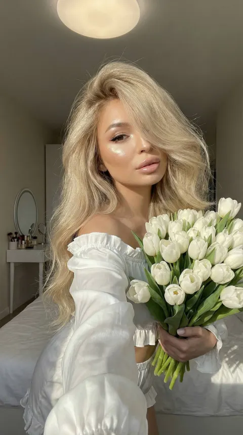 White Tulip Selfie Glow