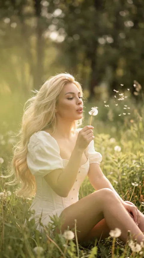Dandelion Girl's Summer Dream
