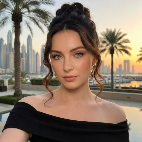 Glamorous Sunset City Selfie