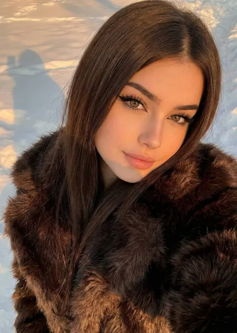 Golden Winter Portrait in Snow