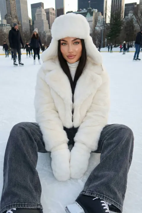 Ice Rink Faux Fur Winter Style