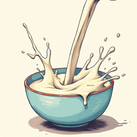 Manga Milk Splash Frozen in Dynamic Lines