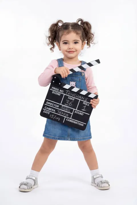 Little Director with Clapperboard Confidence