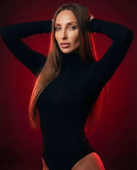 Crimson Noir Fashion Portrait