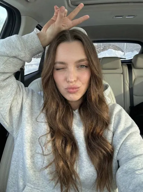 Playful Car Selfie Wink