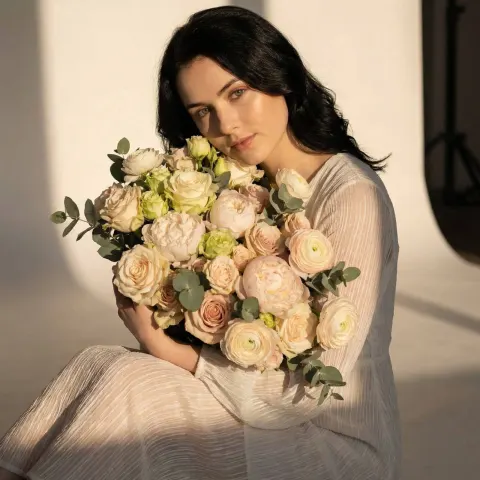 Golden Hour Flower Portrait