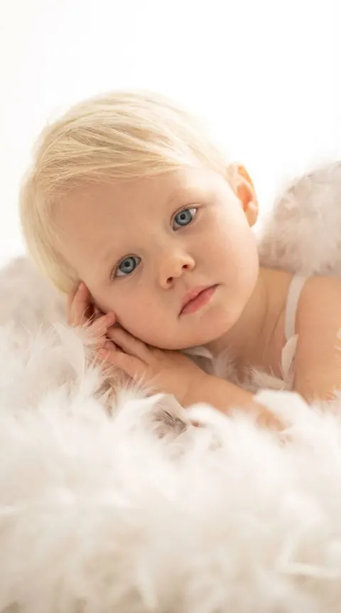 Ethereal Winter Angel Child Portrait