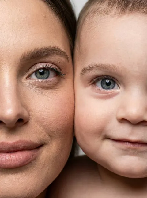 Mother Baby Macro Studio Portrait