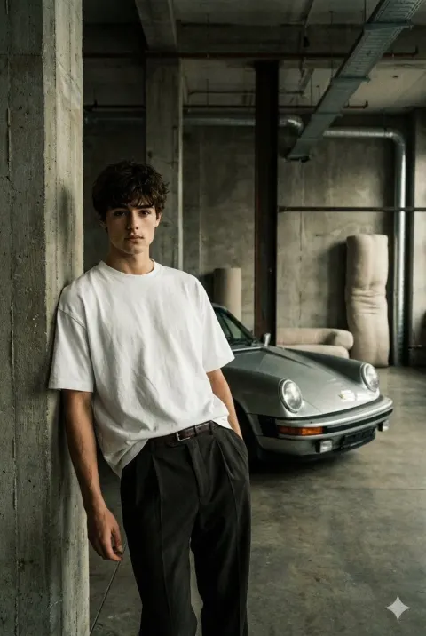 Old Money Fashion Model Porsche Shoot
