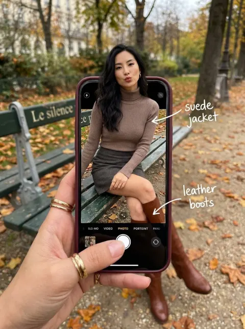 Paris OOTD Phone Pop-Out Illusion