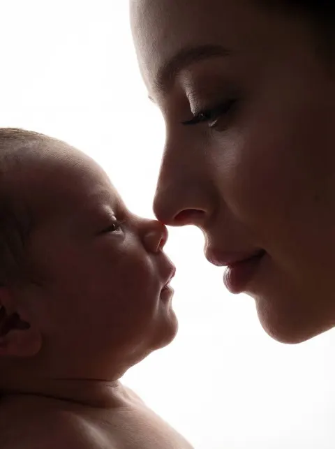 Mother Baby Backlight Silhouette