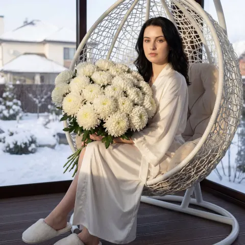 Winter Balcony Chrysanthemum Beauty