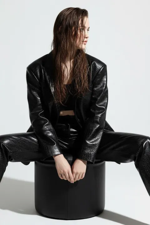 Glossy Leather Editorial Fashion Shoot