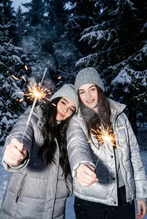 Winter Forest Sparkler Girls