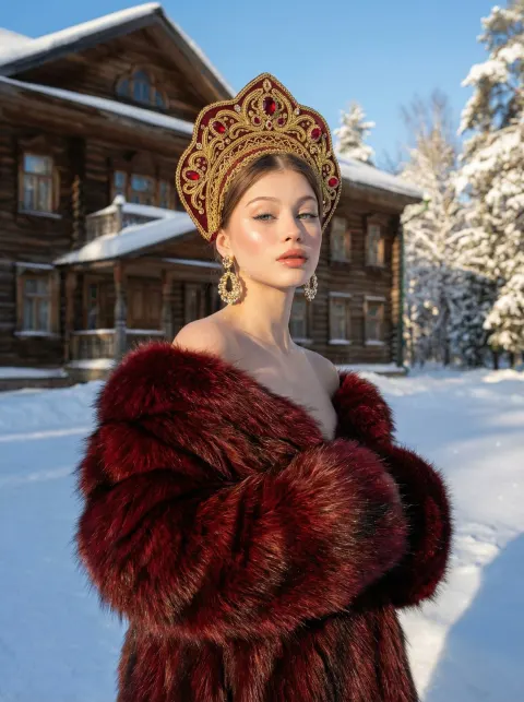 Russian Nobility Fur Portrait