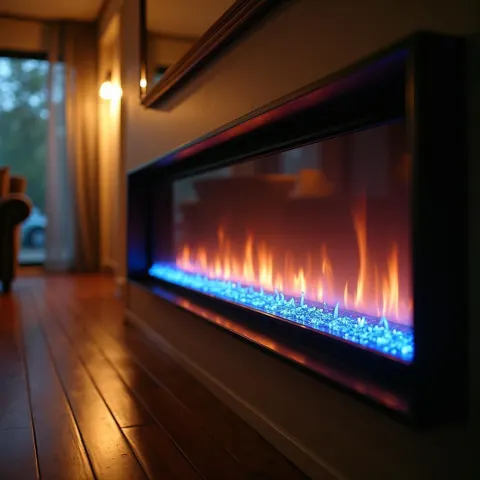 Blue Flame Fireplace in CineStill Warmth