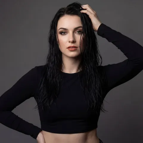 Mysterious Wet Hair Studio Portrait