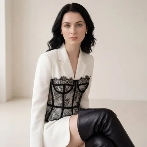 Lace Blazer High Fashion Portrait