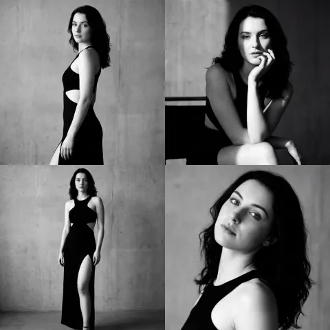 Black White Fashion Portrait Collage