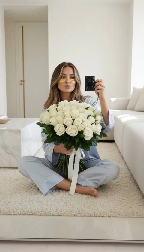 Rich Girl Cozy Home Selfie