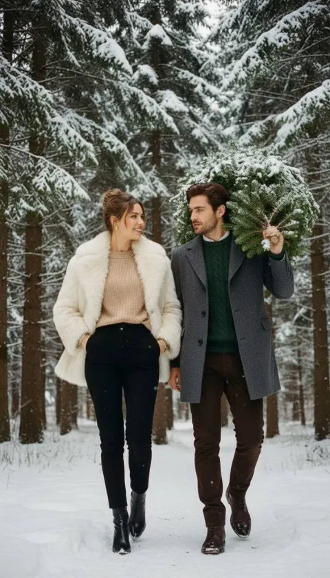 Luxury Winter Fashion Romance