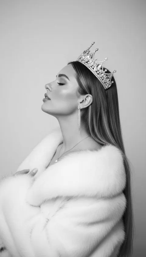 Ice Queen Monochrome Portrait