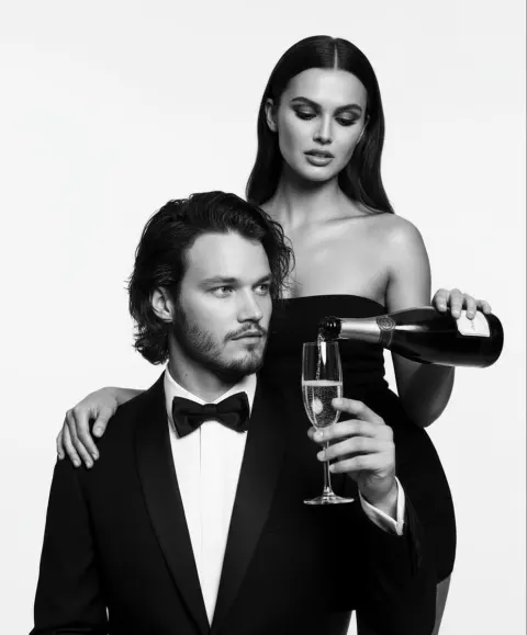 Luxury Noir Champagne Seduction