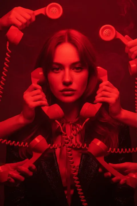 Neon Red Phone Mystery