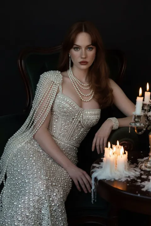Pearl Goddess in Candlelight