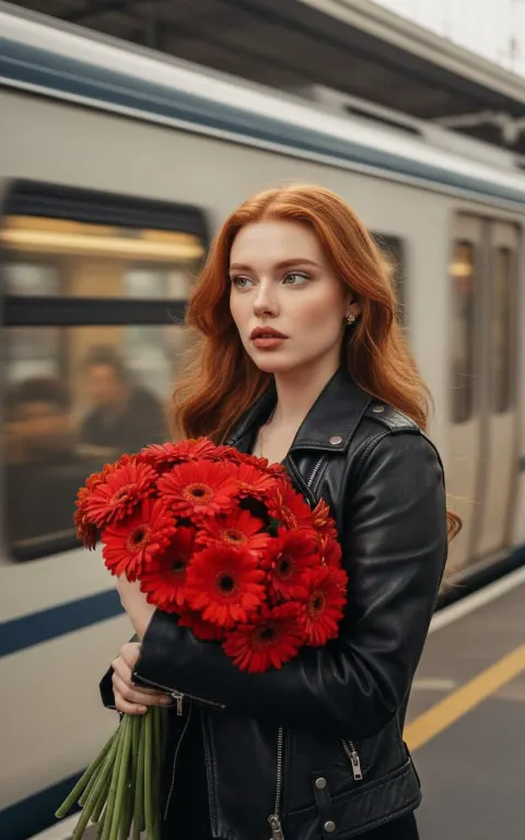 Cinematic Train Platform Portrait