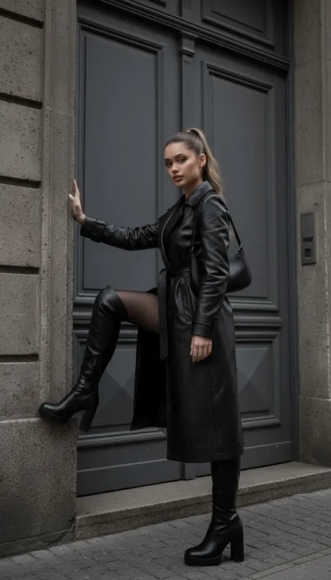 Urban Noir Leather Elegance