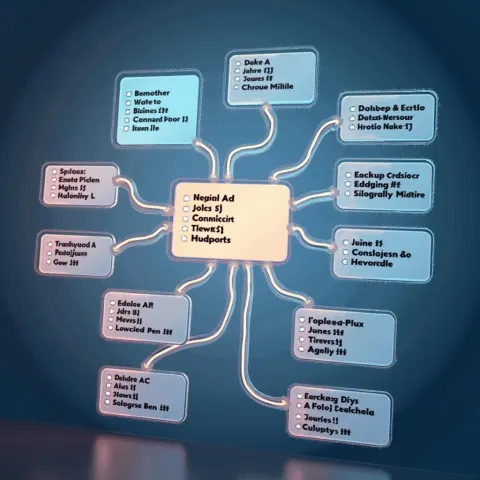 Dramatic 3D Entity Relationship Diagram Render