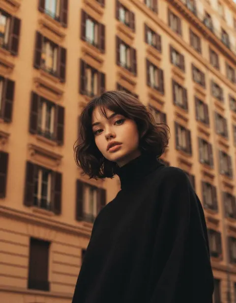 Cinematic Low-Angle Urban Portrait