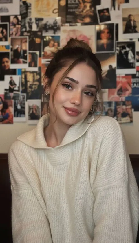 Vintage Cozy Portrait Smile